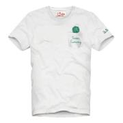 MC2 Saint Barth Grön Broderad Bomull T-shirt White, Herr