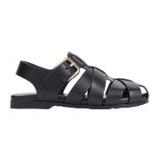 Bottega Veneta Svart Alfie Sandal Black, Dam