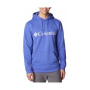 Columbia Logo Hoodie för vardagsstil Blue, Herr