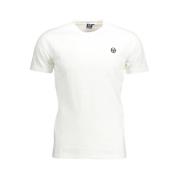 Sergio Tacchini Broderad Logotyp Rund Hals T-shirt White, Herr