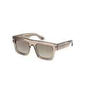 Tom Ford Bruna Solglasögon 0711 med Bruna Linser Brown, Unisex