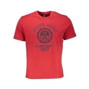 North Sails Tryck Logo Rund Hals T-shirt Red, Herr