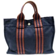 Hermès Vintage Pre-owned Tyg totevskor Blue, Dam