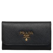 Prada Vintage Pre-owned Laeder nyckelhllare Black, Dam