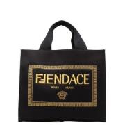 Fendi Vintage Pre-owned Canvas totevskor Black, Dam