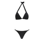Fisico Svart Sea Bikini med Strassdetaljer Black, Dam