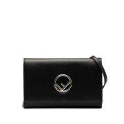 Fendi Vintage Pre-owned Laeder axelremsvskor Black, Dam