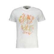 Cavalli Class Tryck Logo Kortärmad T-shirt White, Herr