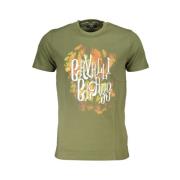 Cavalli Class Tryck Logo Kortärmad T-shirt Green, Herr