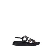 Wonders Svarta Låga Sandaler Elegant Design Black, Dam