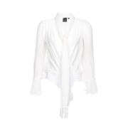 Pinko Vit Topwear för Kvinnor Ss24 White, Dam