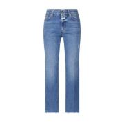 Closed Straight Leg Cropped Jeans Blue, Dam