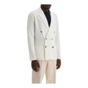 Brunello Cucinelli Kashmir Dubbelknäppt Kofta White, Herr