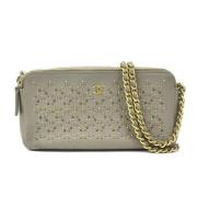 Chanel Vintage Pre-owned Laeder axelremsvskor Gray, Dam