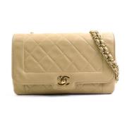 Chanel Vintage Pre-owned Laeder axelremsvskor Beige, Dam