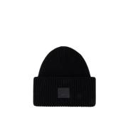 Acne Studios Enfärgad ull beanie hatt Black, Unisex