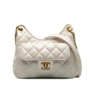 Chanel Vintage Pre-owned Laeder axelremsvskor White, Dam