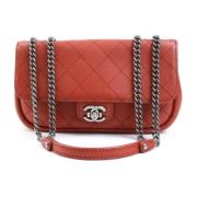 Chanel Vintage Pre-owned Laeder axelremsvskor Red, Dam