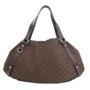 Gucci Vintage Pre-owned Nylon gucci-vskor Brown, Dam