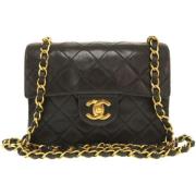 Chanel Vintage Pre-owned Laeder axelremsvskor Black, Dam