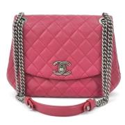 Chanel Vintage Pre-owned Laeder axelremsvskor Pink, Dam