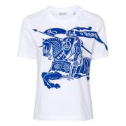 Burberry Equestrian Knight Design Vit T-shirts Polos White, Dam