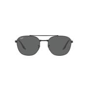 Ray-Ban Metallsolglasögon i svart med mörkgrå linser Black, Unisex