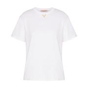 Valentino Vita T-shirts och Polos med VGold-detalj White, Dam