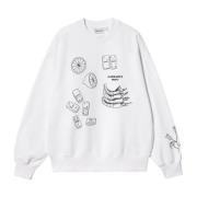 Carhartt Wip Vit Sweatshirt I033252 White, Dam