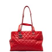 Chanel Vintage Pre-owned Laeder axelremsvskor Red, Dam