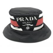 Prada Vintage Pre-owned Nylon hattar-och-kepsar Black, Dam