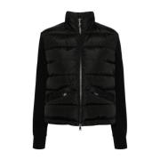 Moncler Svart Quiltad Hög Hals Tröja Black, Dam