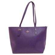 Coach Pre-owned Pre-owned Tyg totevskor Purple, Dam
