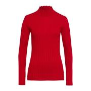 IVY OAK Merinoull Turtle Neck Tröja Red, Dam