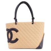 Chanel Vintage Pre-owned Laeder chanel-vskor Beige, Dam