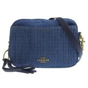 Coach Pre-owned Pre-owned Tyg axelremsvskor Blue, Dam