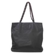 Chanel Vintage Pre-owned Tyg chanel-vskor Black, Dam