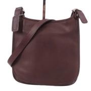 Coach Pre-owned Pre-owned Tyg axelremsvskor Brown, Dam