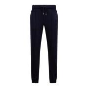 Moncler Marinblå Fleece Joggers Blue, Herr