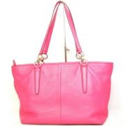 Coach Pre-owned Pre-owned Tyg axelremsvskor Pink, Dam