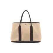 Hermès Vintage Pre-owned Canvas handvskor Beige, Dam