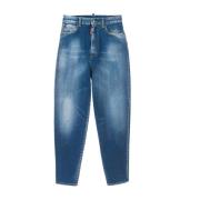 Dsquared2 Högmidjade Jeans Vita Alta Blue, Dam