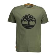 Timberland Grön Bomull T-shirt Green, Herr