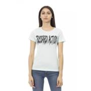 Trussardi Elegant ljusblå Tee med frontprint White, Dam