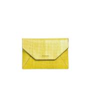 Trussardi Klassisk Envelope Clutch Yellow, Dam