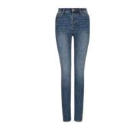 Armani Exchange Högmidjade smala jeans indigo denim Blue, Dam