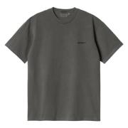 Carhartt Wip Broderad Logotyp Bomull T-shirt Gray, Herr