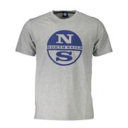 North Sails Enkel T-shirt med maritim touch Gray, Herr