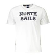 North Sails Elegant Vit Rund Hals T-shirt White, Herr