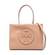 Tory Burch Rosa Väskor med Brun Logo Patch Pink, Dam